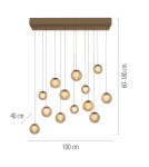 Paul Neuhaus Pure Popup Lampa Wisząca Brązowa 2590-97