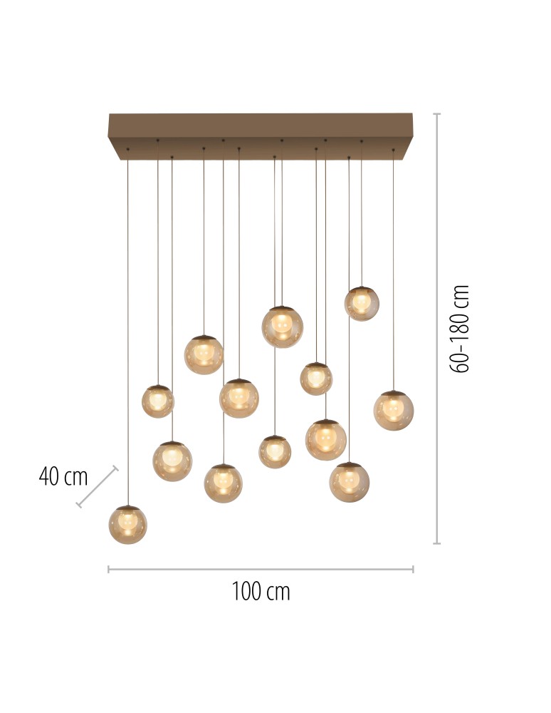 Paul Neuhaus Pure Popup Lampa Wisząca Brązowa 2590-97