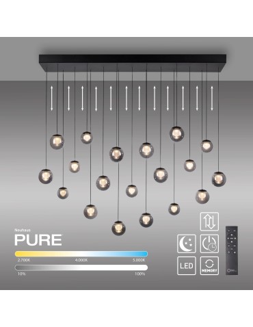 Paul Neuhaus Pure Popup Lampa Wisząca Szara 2589-15 - product 2