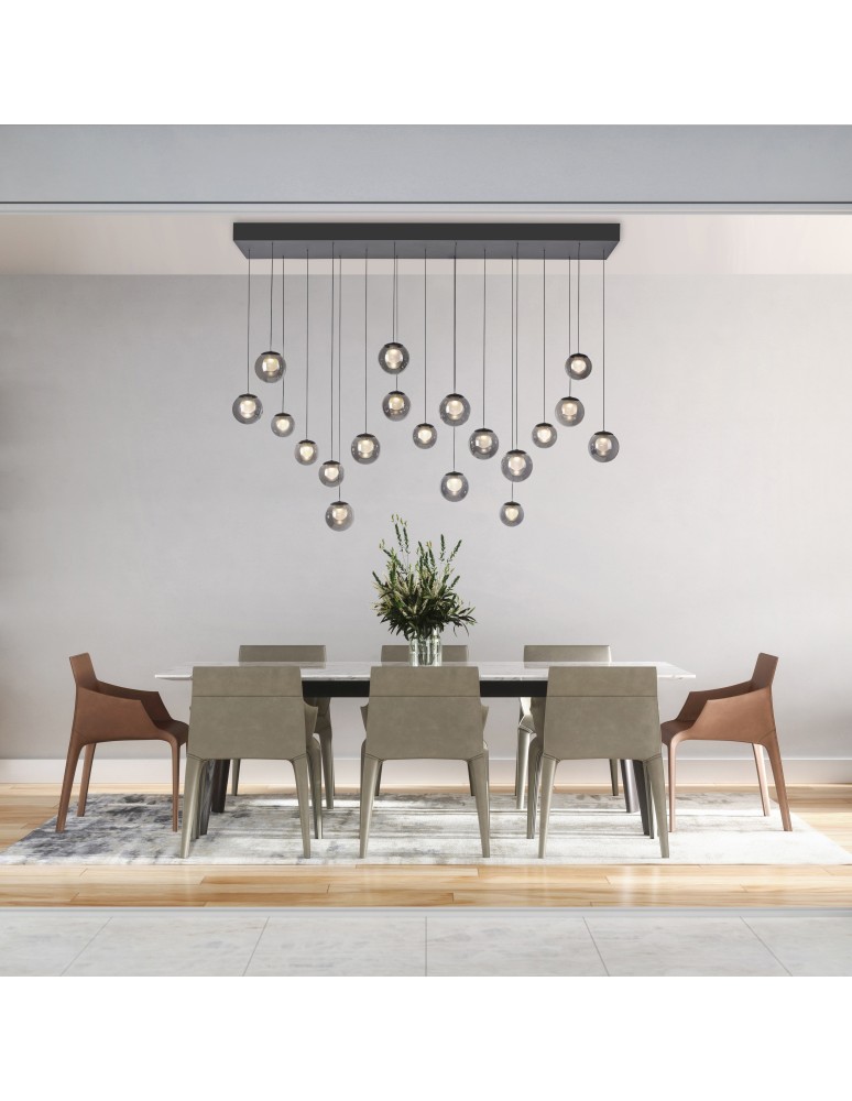 Paul Neuhaus Pure Popup Lampa Wisząca Szara 2589-15