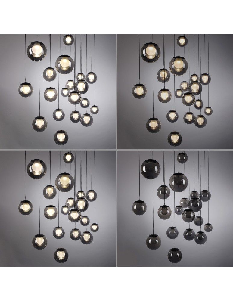 Paul Neuhaus Pure Popup Lampa Wisząca Szara 2589-15