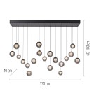 Paul Neuhaus Pure Popup Lampa Wisząca Szara 2589-15