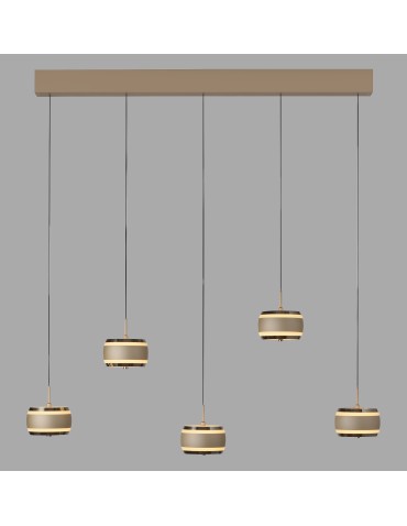 Paul Neuhaus Pure Falling Rings Lampa Wisząca Brązowy/Chrom 2504-97