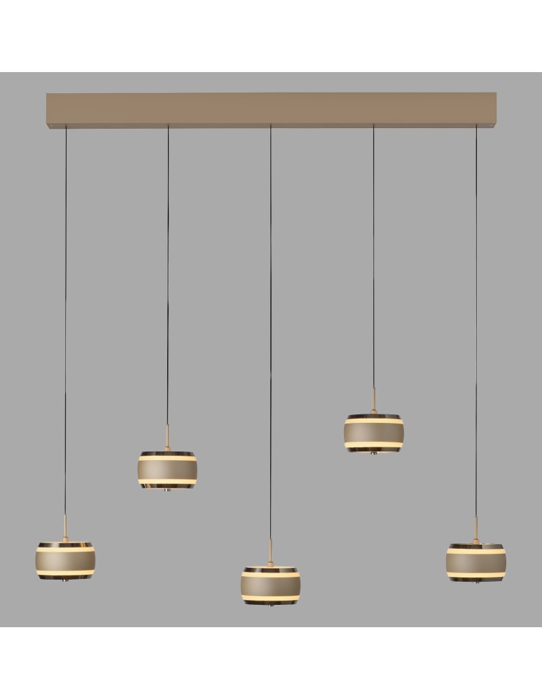 Paul Neuhaus Pure Falling Rings Lampa Wisząca Brązowy/Chrom 2504-97