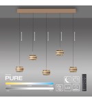 Paul Neuhaus Pure Falling Rings Lampa Wisząca Brązowy/Chrom 2504-97