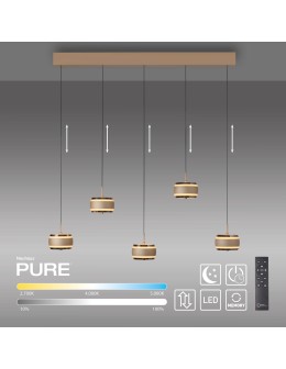 Paul Neuhaus Pure Falling Rings Lampa Wisząca Brązowy/Chrom 2504-97 - product 2