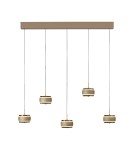 Paul Neuhaus Pure Falling Rings Lampa Wisząca Brązowy/Chrom 2504-97