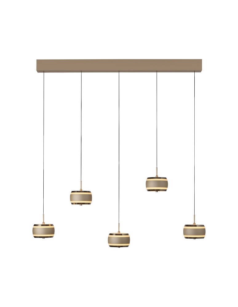 Paul Neuhaus Pure Falling Rings Lampa Wisząca Brązowy/Chrom 2504-97
