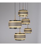 Paul Neuhaus Pure Falling Rings Lampa Wisząca Brązowy/Chrom 2504-97