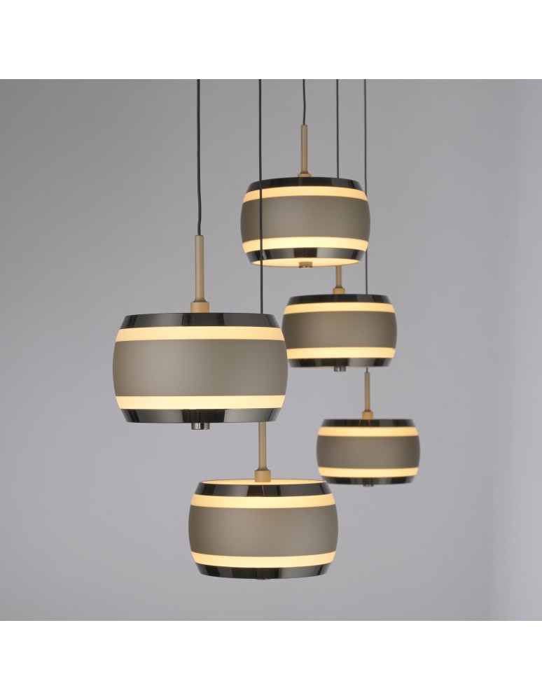 Paul Neuhaus Pure Falling Rings Lampa Wisząca Brązowy/Chrom 2504-97