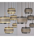 Paul Neuhaus Pure Falling Rings Lampa Wisząca Brązowy/Chrom 2504-97