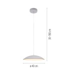 Paul Neuhaus Lente Lampa Wisząca Biała 14606-16