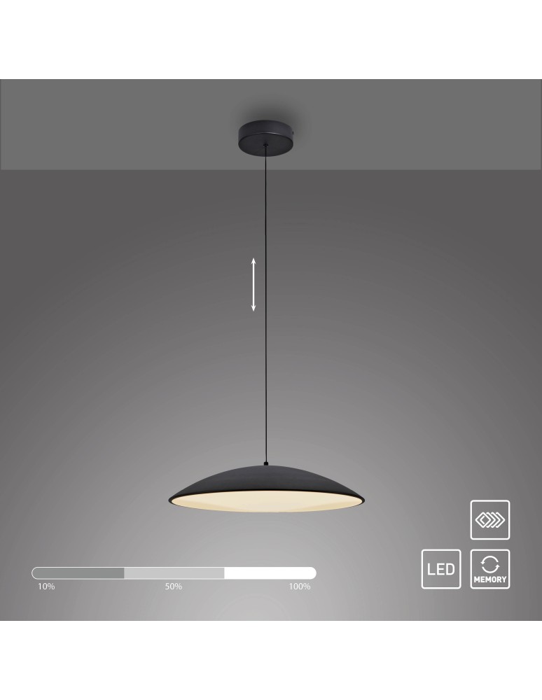 Paul Neuhaus Lente Lampa Wisząca Czarna 14607-18