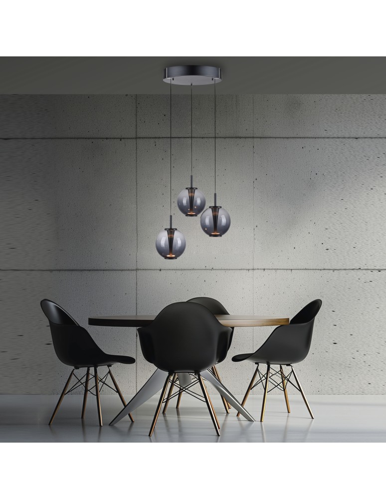 Paul Neuhaus Pure E-Infinity Lampa Wisząca Szara 2222-15