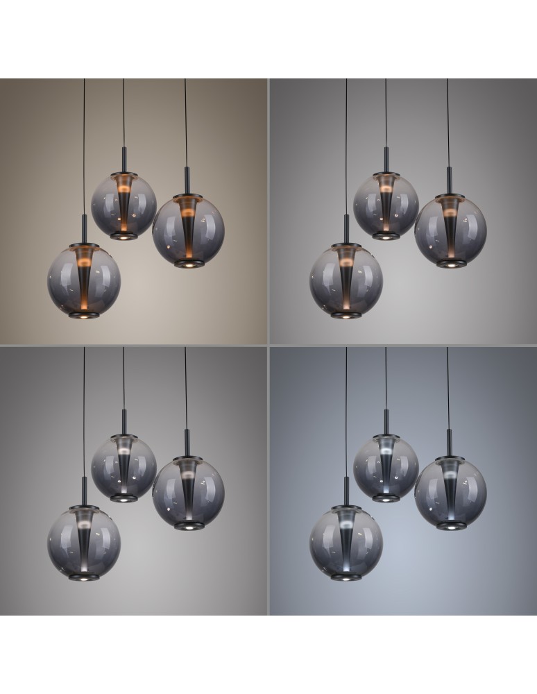 Paul Neuhaus Pure E-Infinity Lampa Wisząca Szara 2222-15