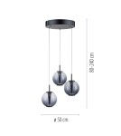 Paul Neuhaus Pure E-Infinity Lampa Wisząca Szara 2222-15