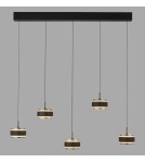 Paul Neuhaus Pure Falling Rings Lampa Wisząca Czarna 2504-18