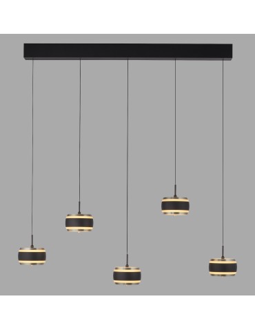 Paul Neuhaus Pure Falling Rings Lampa Wisząca Czarna 2504-18