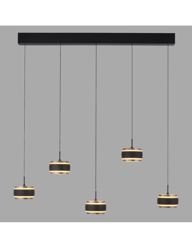 Paul Neuhaus Pure Falling Rings Lampa Wisząca Czarna 2504-18