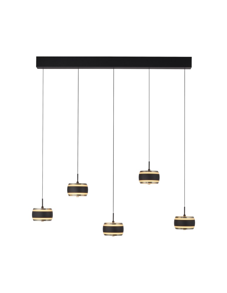 Paul Neuhaus Pure Falling Rings Lampa Wisząca Czarna 2504-18