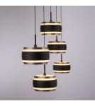 Paul Neuhaus Pure Falling Rings Lampa Wisząca Czarna 2504-18