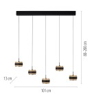 Paul Neuhaus Pure Falling Rings Lampa Wisząca Czarna 2504-18