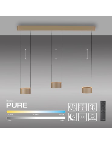 Paul Neuhaus Pure Clipse Lampa Wisząca Brązowa 2473-97 - product 2