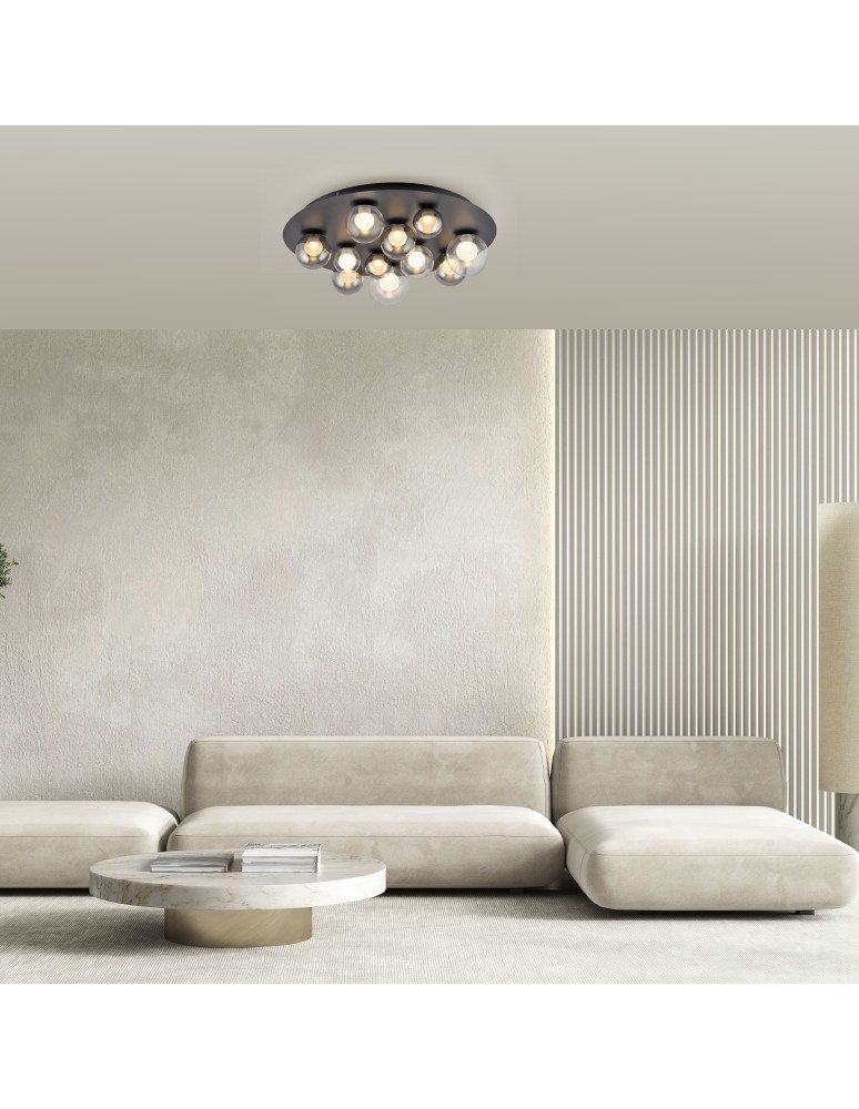 Paul Neuhaus Pure Popup Lampa Sufitowa Szara 6588-15