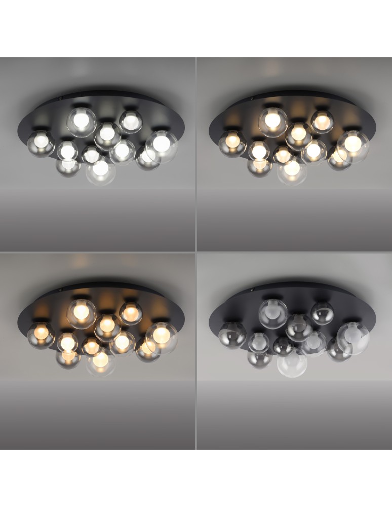 Paul Neuhaus Pure Popup Lampa Sufitowa Szara 6588-15