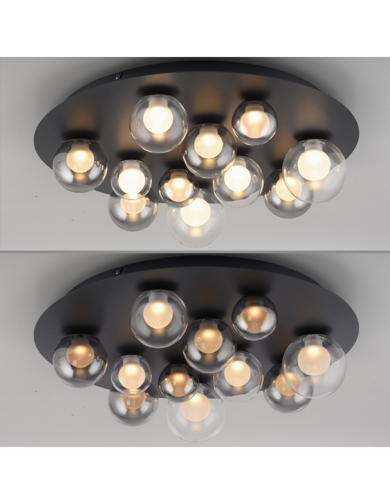 Paul Neuhaus Pure Popup Lampa Sufitowa Szara 6588-15