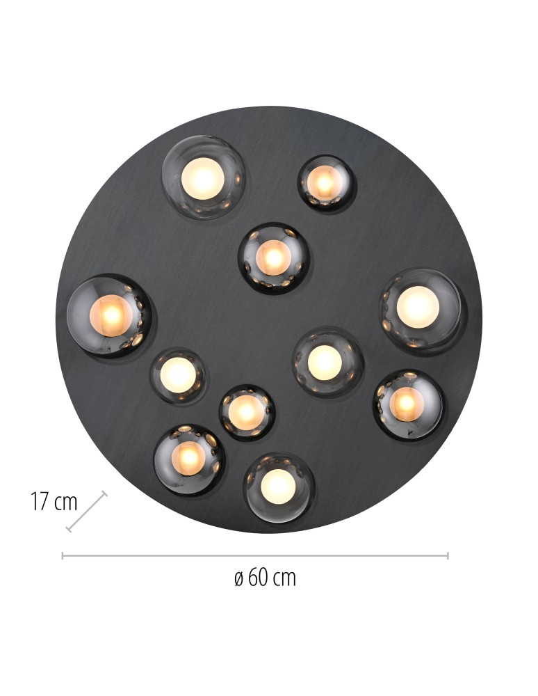 Paul Neuhaus Pure Popup Lampa Sufitowa Szara 6588-15