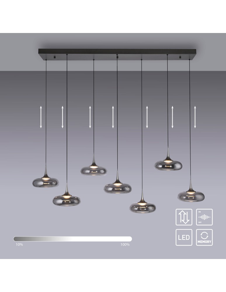 Paul Neuhaus Posh Lampa Wisząca Szara 15695-15