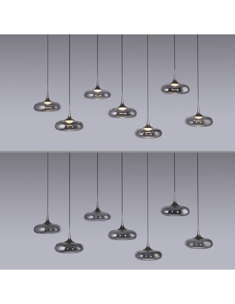 Paul Neuhaus Posh Lampa Wisząca Szara 15695-15