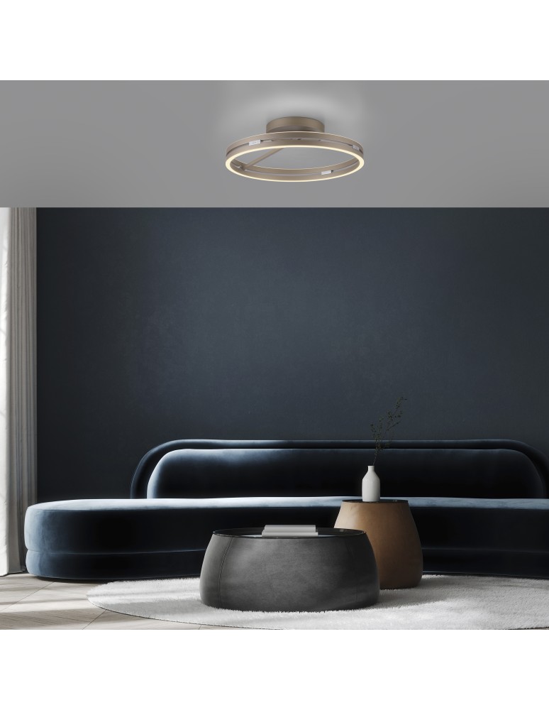 Paul Neuhaus Pure Loop Lampa Sufitowa Brązowa 6552-97