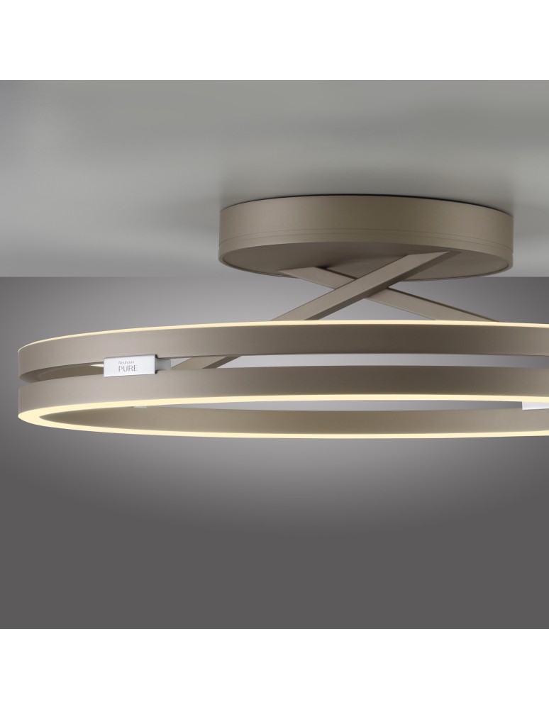 Paul Neuhaus Pure Loop Lampa Sufitowa Brązowa 6552-97