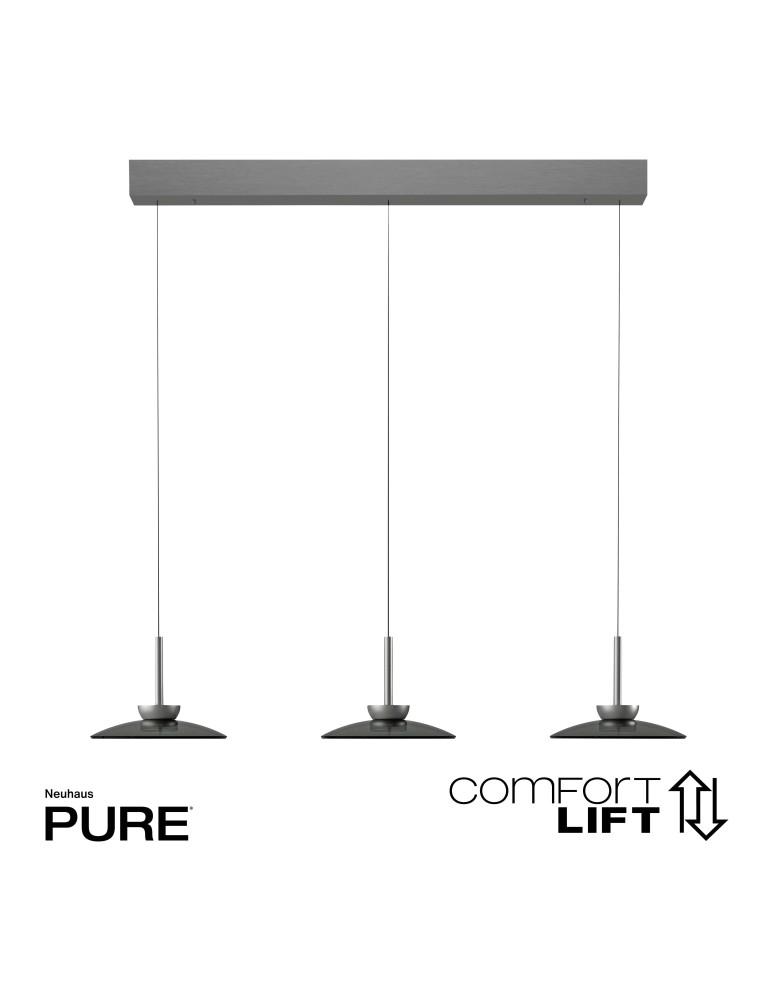 Paul Neuhaus Pure Moon Lampa Wisząca Platynowa 2193-15