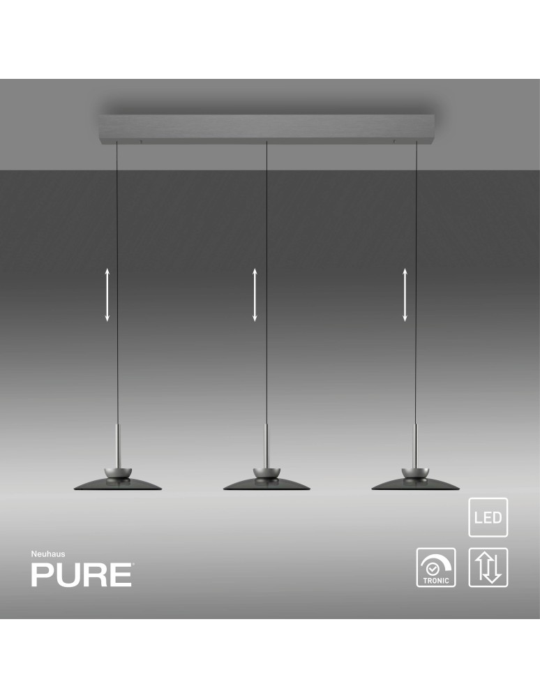 Paul Neuhaus Pure Moon Lampa Wisząca Platynowa 2193-15