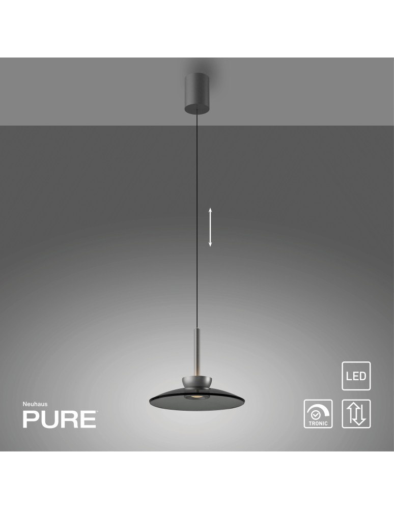 Paul Neuhaus Pure Moon Lampa Wisząca Szara 2191-15