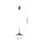 Paul Neuhaus Pure Moon Lampa Wisząca Szara 2191-15