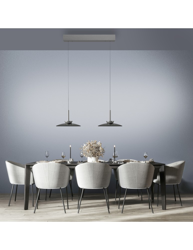 Paul Neuhaus Pure Moon Lampa Wisząca Szara 2194-15