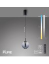 View Paul Neuhaus Pure Infinity Lampa Wisząca Szara 2220-15