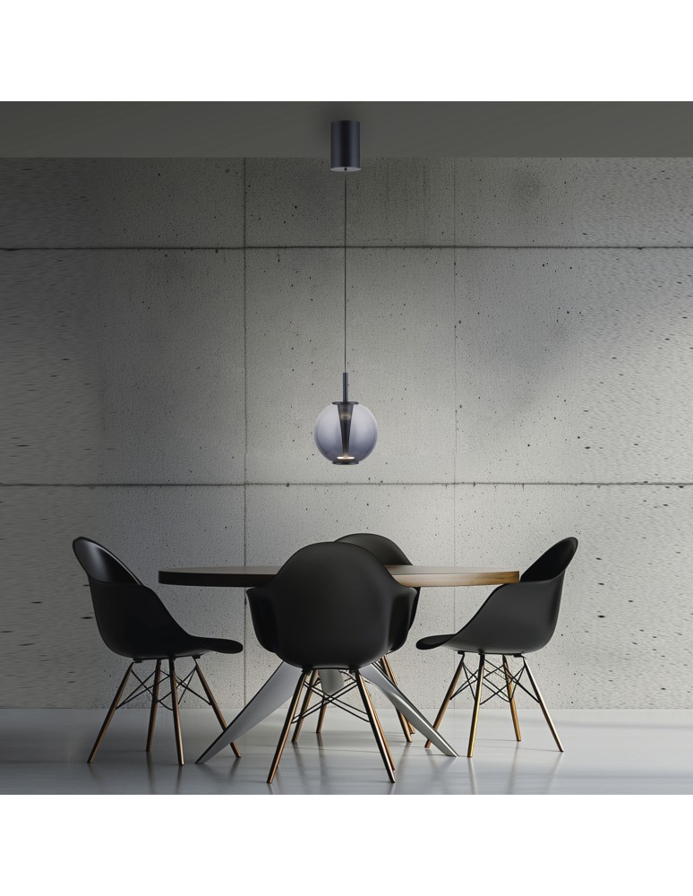 Paul Neuhaus Pure Infinity Lampa Wisząca Szara 2220-15