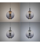 Paul Neuhaus Pure Infinity Lampa Wisząca Szara 2220-15