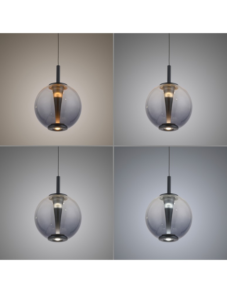 Paul Neuhaus Pure Infinity Lampa Wisząca Szara 2220-15