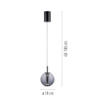 Paul Neuhaus Pure Infinity Lampa Wisząca Szara 2220-15