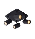 Lampy sufitowe reflektory - Lucide LENNERT  Ścienna 4xGU10 czarny 26958/20/30 - produkt 1