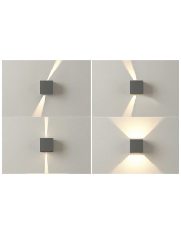 Azzardo GAMBINO XL WALL IP65 3000K DGR Ścienna/Kinkiet Zewnętrzna Ciemny Szary Mat AZ7092 - product 2