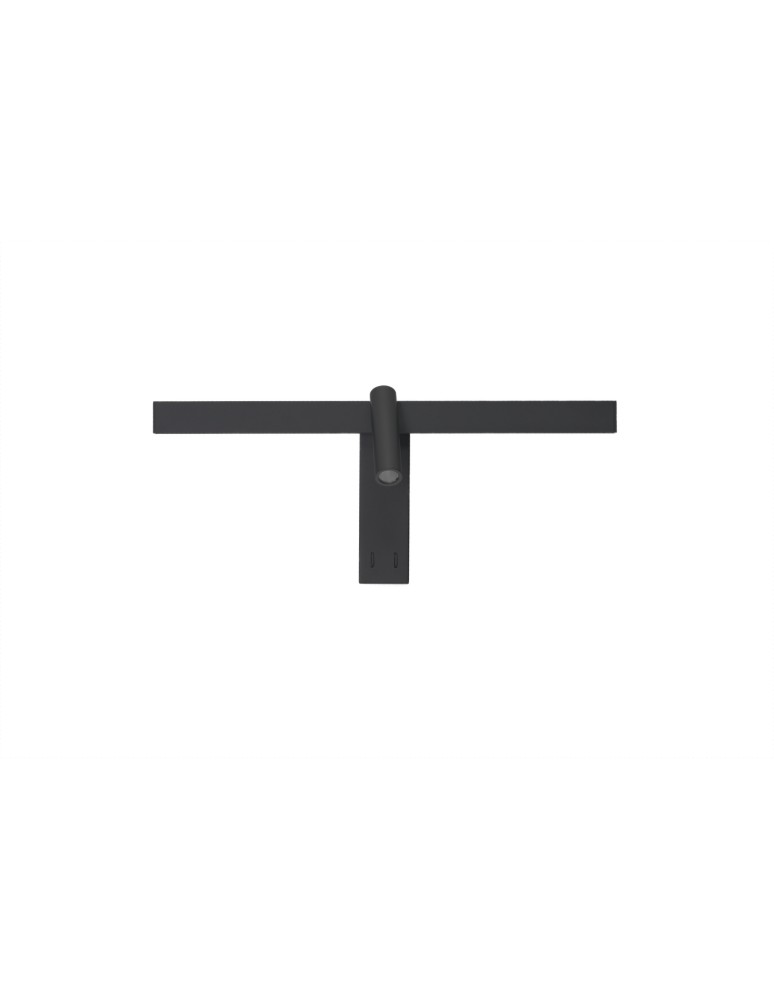 Wall lamps for bedrooms - Azzardo RICO WALL 10W+6W 3000K BK Ścienna/Kinkiet Czarny Mat AZ7090 - product kolory-swiatla.pl 3
