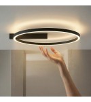 Ring ceiling lamps - Azzardo ARTE TOP 15W+15W CCT BK Sufitowa Zmienna Barwa Światła Czarny Mat AZ7010 - product 1