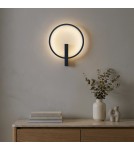 Ring wall lamps - Azzardo ARTE WALL 25W CCT BK Ścienna/Kinkiet Zmienna Barwa Światła Czarny Mat AZ7009 - product 1